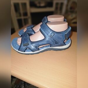 MEPHISTO 'Allrounder' Sandals Blue Outdoor Hiking Performance Size 10 Pre-owned!